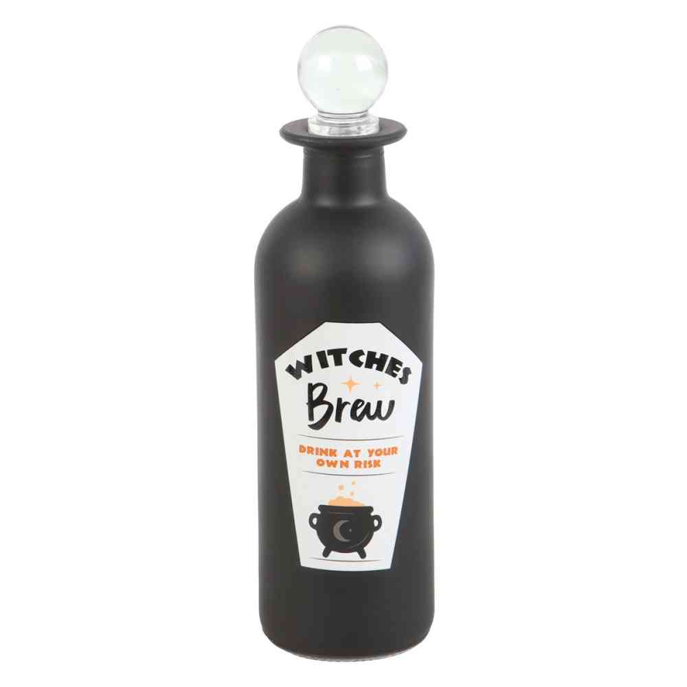 Something Different - Decorative Witches Brew Glass Potion fles - Zwart